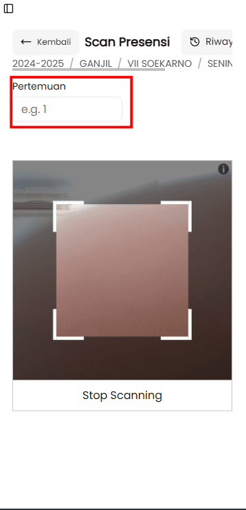 Presensi siswa via QR Code